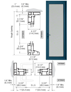 CRL-U.S. Aluminum Custom KYNAR® Paint Series 900 Terrace Door Hinged Left Swing Out