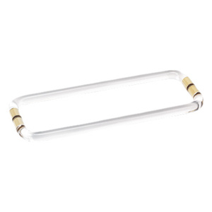 Satin Brass 24" Acrylic Back to Back Towel Bars