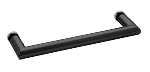 CRL Matte Black 18" MT Series Round Tubing Mitered Corner Single-Sided Towel Bar