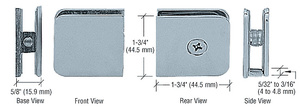 CRL Brushed Nickel Traditional Style Fixed Panel U-Clamp