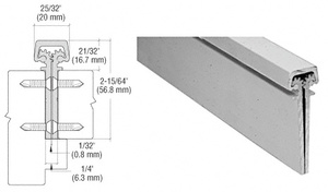 CRL Satin Anodized 350 Series Heavy-Duty Concealed Leaf Continuous Hinge - 83"