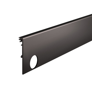 CRL DRX™ 4" Black Bronze Anodized Square Side Cover with Egress Handle Prep - 110" Length