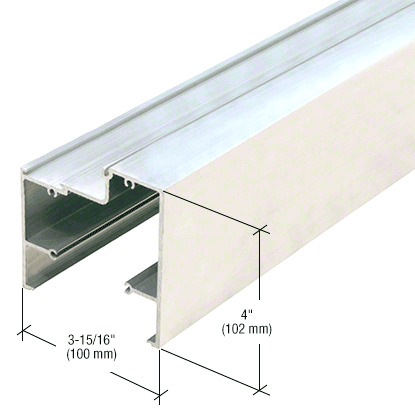 CRL-U.S. Aluminum 4" x 4" Bulkhead, Clear Anodized - 24'-2" | CRL