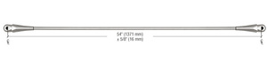 CRL 316 Brushed Stainless 54" Glass Awning System Connecting Rod for 48" Wide Panels