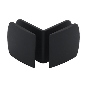 Oil Rubbed Bronze 2 1/2" X 2" Cambered Face 90° Glass To Glass Clip