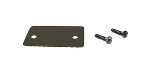 CRL Black Powder Coat End Cap with Screws for Shallow U-Channel