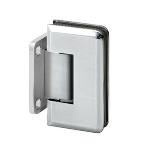 Satin Chrome Wall Mount with Short Back Plate Majestic Series Hinge