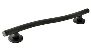 CRL Matte Black 'S' Round 24" Grab Bar