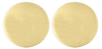 CRL Satin Brass 2" Blank Round Glass Presence Indicator Set