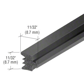CRL-U.S. Aluminum 11/32" Black EPDM Curtainwall Interior Gasket - 500'