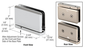 CRL Polished Chrome Adjustable Prima Series Hinge