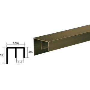 CRL Dark Bronze Surface Mount Double Channel Extrusion