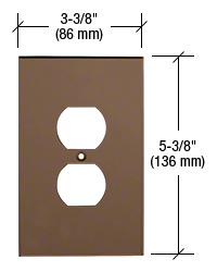 CRL Bronze Single Duplex Plug Acrylic Mirror Plate