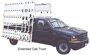 CRL White 120" x 86" Steel Glass Rack for Club Cab Pickup Trucks