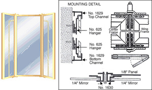 CRL Gold Anodized Custom Size Fold Over Mirror Frame