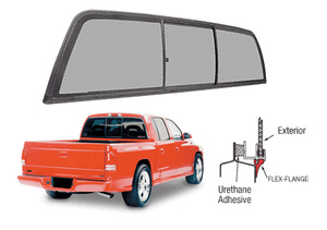 CRL "Perfect Fit" Three-Panel Tri-Vent with Solar Glass for 1997+ Dodge Dakota