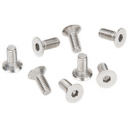 CRL Satin Chrome 6 mm x 12 mm Cover Plate Flat Allen Head Screws