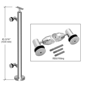 CRL Polished Stainless P7 Series Railing End Post Kit With RB50F Fittings