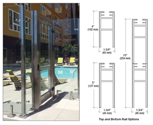 CRL Brushed Stainless Custom Platinum Series Fully Framed Architectural Gate System