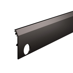 CRL DRX™ 4" Black Bronze Anodized Tapered Side Cover with Egress Handle Prep - 110" Length