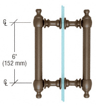 CRL Oil Rubbed Bronze 6" Colonial Style Back-to-Back Pull Handles