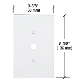CRL Clear Single Dimmer Switch 1/2" Hole Acrylic Mirror Plate