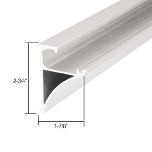 CRL White 96" Aluminum Shelving Extrusion for 3/8" Glass
