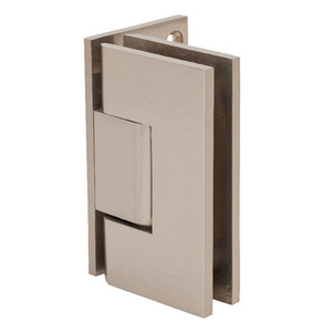 CRL Brushed Nickel Vienna 044 Series 5 Degree Pre-Set Wall Mount Offset Back Plate Hinge