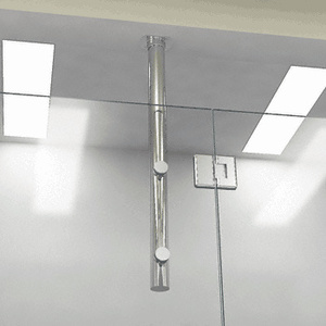 CRL Polished Stainless Steel 33" Two Point Vertical Post System