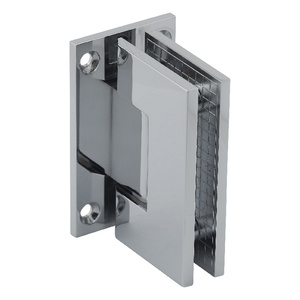 Polished Chrome Wall Mount with Full Back Plate Designer Series Hinge