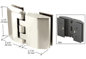 CRL Polished Nickel Regal 180 Series Glass-to-Glass Hinge