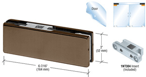 CRL Dark Bronze Top Door Patch Fitting with 1NT304 Insert