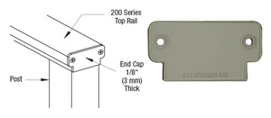 CRL Beige Gray 200 Series Decorative End Cap