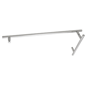 CRL Satin Chrome 8" x 24" LTB Combo Ladder Style Pull and Towel Bar