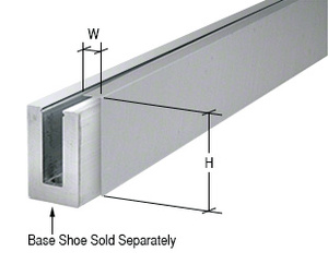 CRL Brushed Stainless Cladding for B5L Series Low Profile Base Shoe