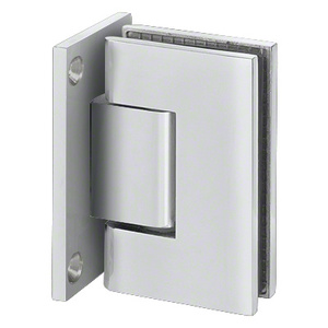 Satin Chrome Wall Mount with Full Back Plate Designer Series Hinge