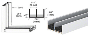 CRL Satin Anodized Aluminum Double Jamb with Sponge Rubber Lining