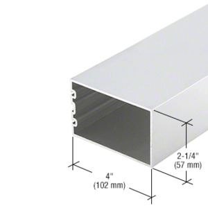 CRL-U.S. Aluminum 4" Structural Silicone Glazed Vertical Mullion, White KYNAR® Paint - 24'-2"