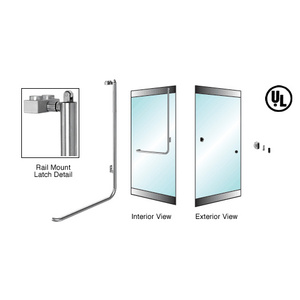 CRL-Blumcraft® Polished Stainless Right Hand Reverse Rail Mount Keyed Access "Z" Exterior Balanced Door Panic Handle