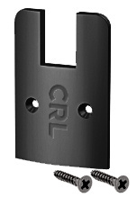 CRL Black Anodized Low Profile End Cap With Screws