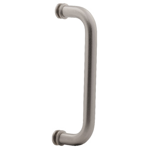 Brushed Nickel 8" Standard Tubular Single Mount Handle with Washers