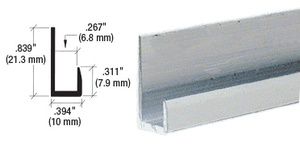 CRL Satin Anodized Low Profile 1/4" J-Channel