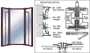 CRL Dark Bronze Custom Size Fold Over Mirror Frame