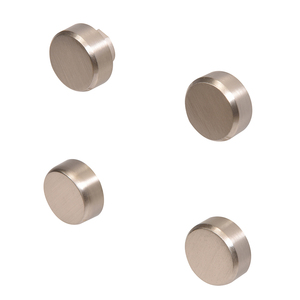 CRL Brushed Nickel Round Mirror Clip Set
