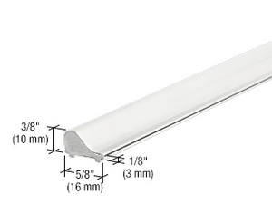 CRL White Frameless Shower Door Tapered Threshold