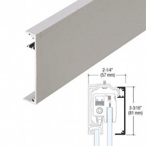 CRL285 Series Brushed Stainless Anodized Fixed Panel Adaptor Cover for 1/2" Glass - 118"