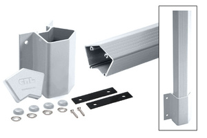 CRL Mill 42" Outside 135 Degree Fascia Mount Post Kit for 100 Series Rails