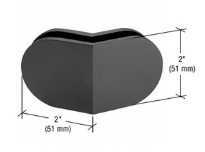 CRL Matte Black 135 Degree Mall Front Clamp