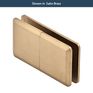 Satin Chrome 2" x 4" (51 x 102 mm) Glass to Glass Premier Series Clip