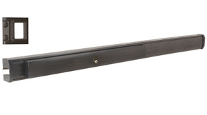 CRL Jackson® 1295 Push Pad Rim Panic Exit Device - 'S' Type Strike, 48", Dark Bronze with Cylinder Dogging